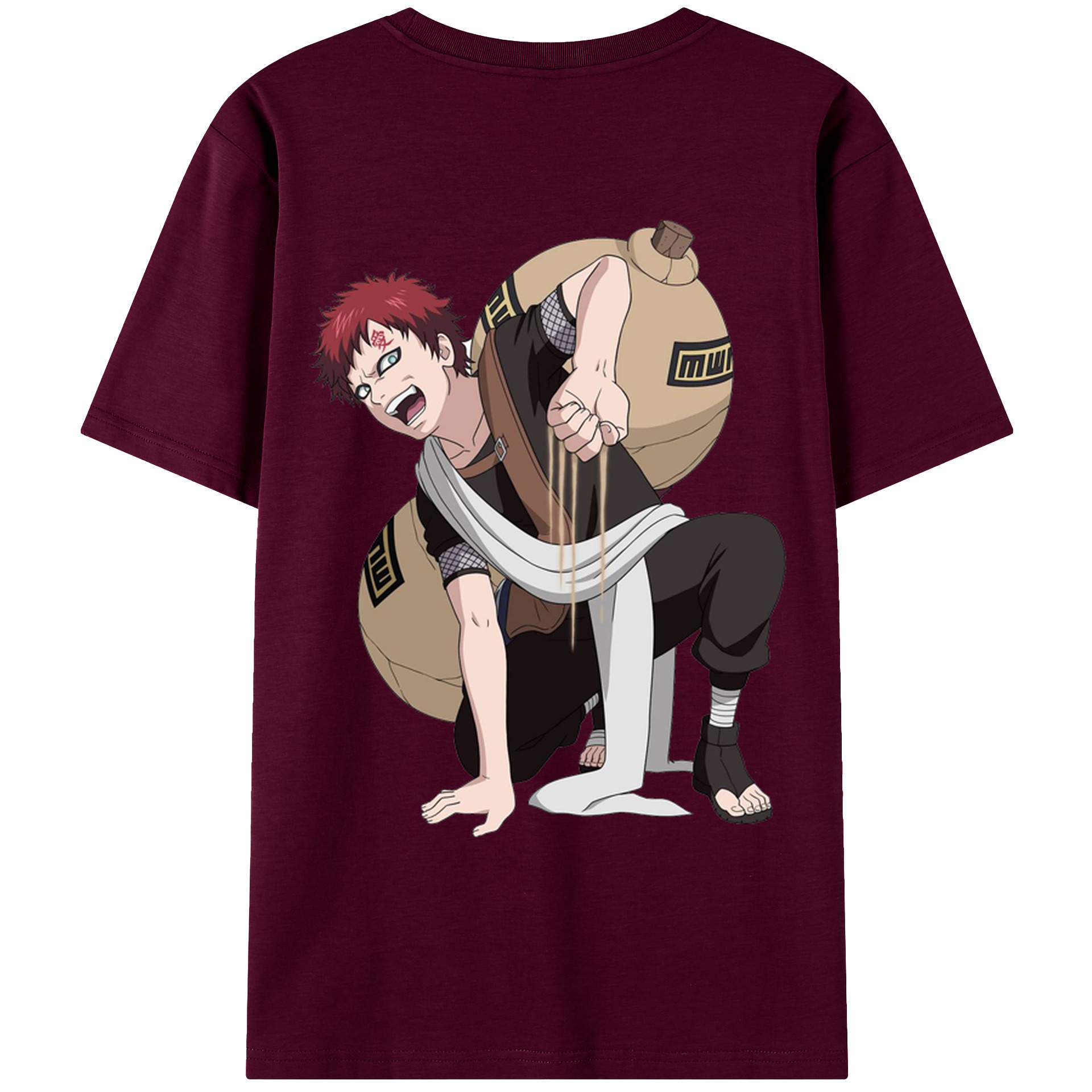 （画像用） NARUTO -ナルト- ガアラ Gaara レディース半袖Tシャツ(バックプリント)
